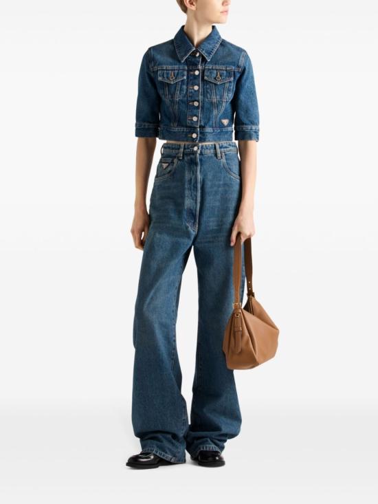 25SS 프라다 스트레이트 팬츠 GFP519 12OYF0008 Blue - PRADA