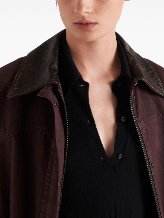  프라다 반팔 티셔츠 P24F2E 14XDF0002 Black - PRADA