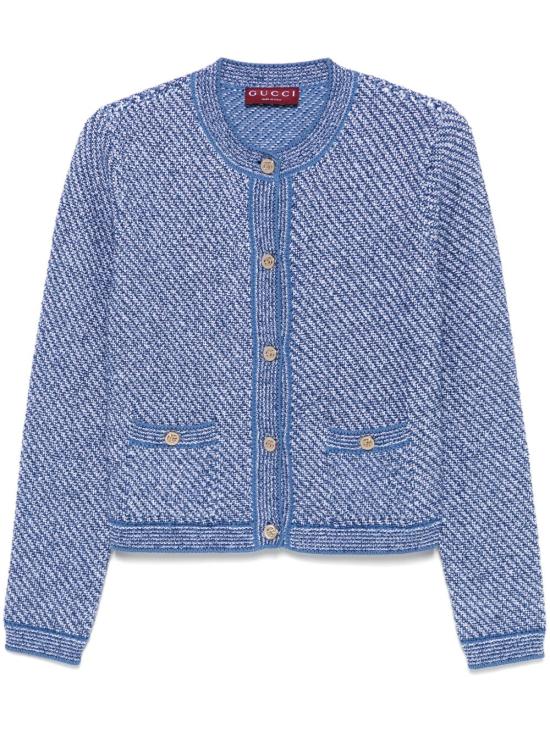 25SS 구찌 가디건 818643 XKENR4179 Blue