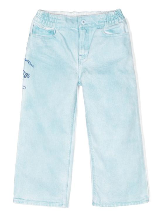 24FW [키즈] 버버리 스트레이트 팬츠 8089088 A3326 Blue