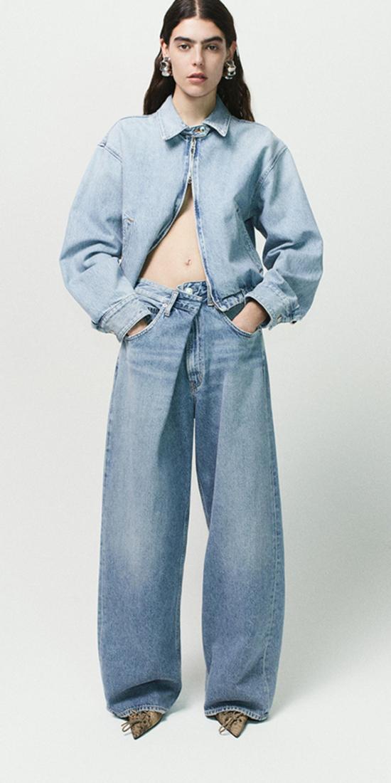  에이골디 데님 자켓 아골드 나일 데님 재킷 스페이스 - AGOLDE