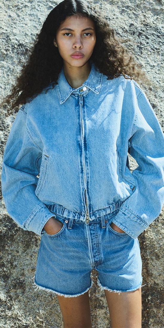  에이골디 데님 자켓 아골드 나일 데님 재킷 스페이스 - AGOLDE