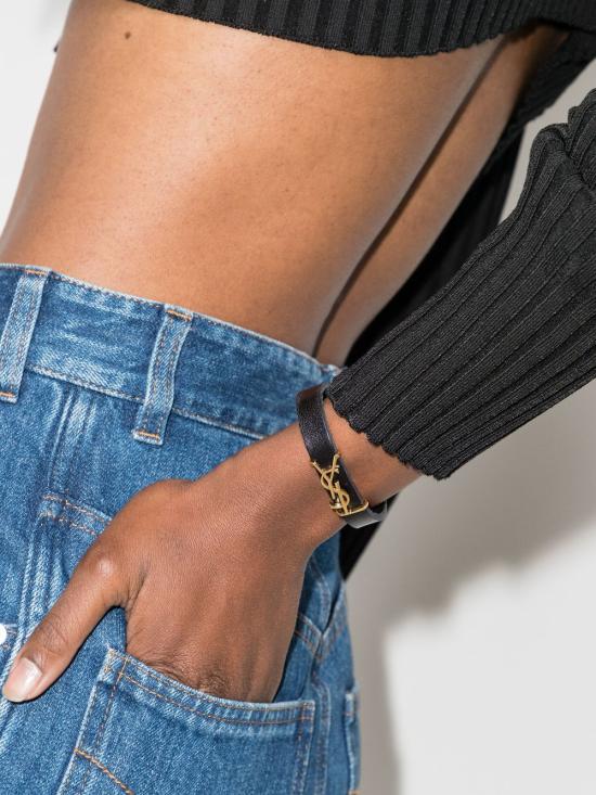 24FW 생로랑 팔찌 5593550IH0J 1000 Black - SAINT LAURENT