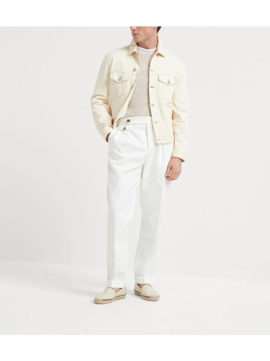 25SS 브루넬로 쿠치넬리 자켓 M277P6910 C7019 White - BRUNELLO CUCINELLI