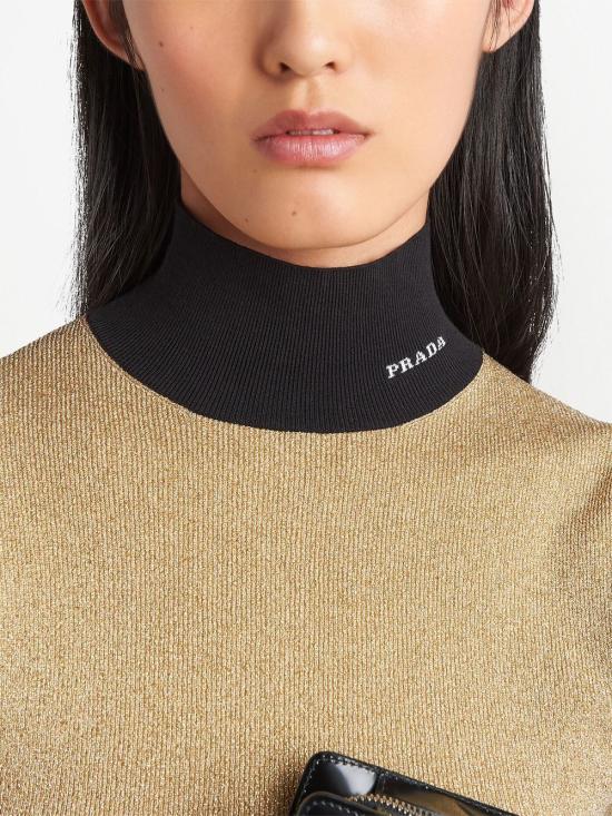  프라다 긴팔 티셔츠 P26480 12C5F0056 Golden - PRADA