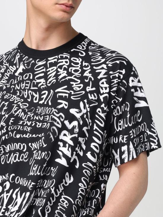 25SS 베르사체 반팔 티셔츠 78GAH6R0JS440 L01 Black - VERSACE