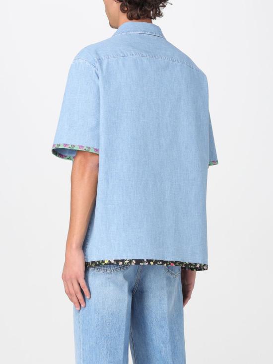 25FW 발렌티노 가라바니 반팔 셔츠 6V0DB04LALM 508 Denim - VALENTINO GARAVANI