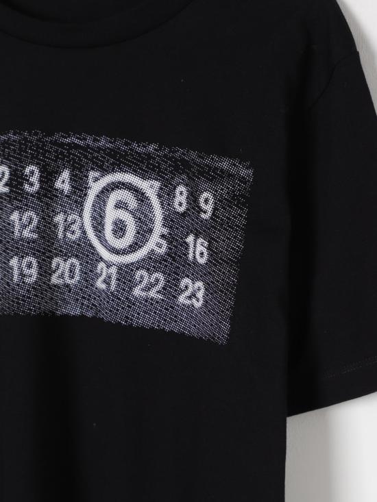 25SS [키즈] MM6 메종마르지엘라 티셔츠 M60803MM02Y M6900 Black - MM6 MAISON MARGIELA