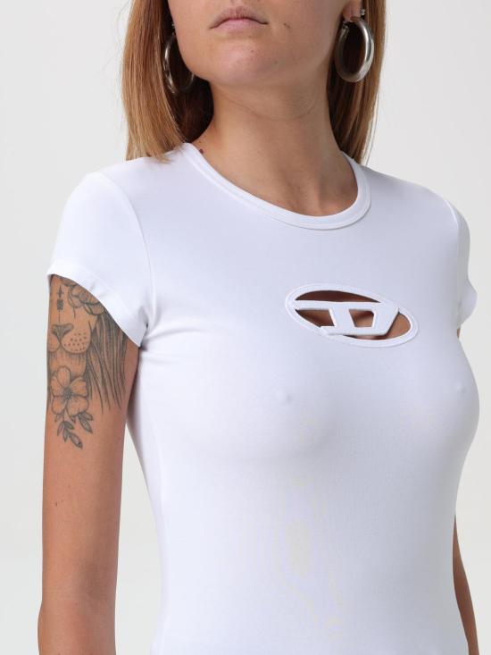 25FW 디젤 반팔 티셔츠 A062680AFAA 100 White - DIESEL