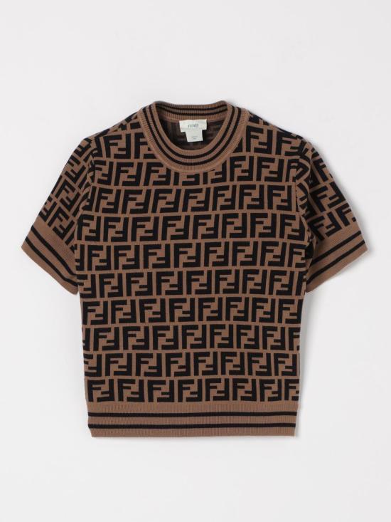 25FW [키즈] 펜디 탑 JFG069AEYD F15B6 Tobacco