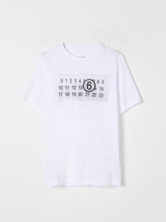 25SS [키즈] MM6 메종마르지엘라 티셔츠 M60803MM02Y M6100 White