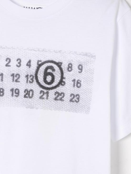 25SS [키즈] MM6 메종마르지엘라 티셔츠 M60803MM02Y M6100 White - MM6 MAISON MARGIELA