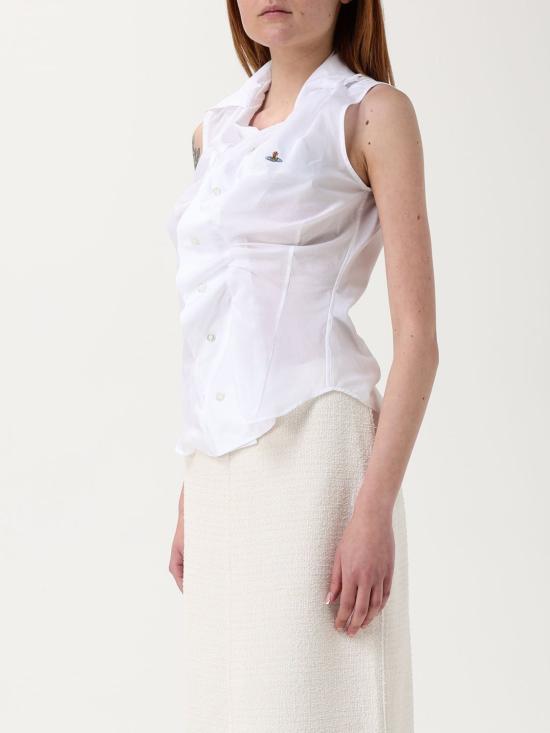 25FW 비비안웨스트우드 민소매 티셔츠 15010067W012U A401 White - VIVIENNE WESTWOOD