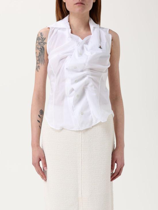 25FW 비비안웨스트우드 민소매 티셔츠 15010067W012U A401 White