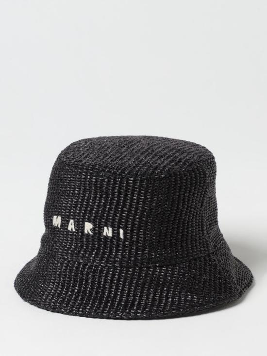 25SS 마르니 모자 CLMC0067S1UAC004 00N99 Black