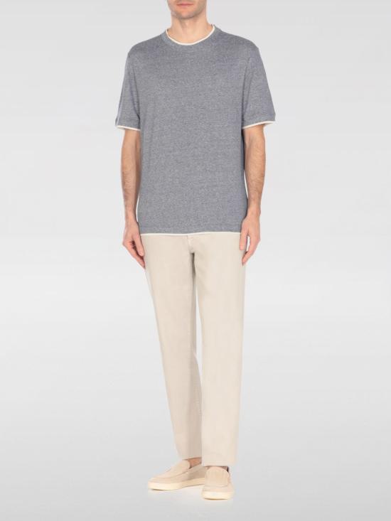 25SS 브루넬로 쿠치넬리 스웨터 MW8357427 CHP41 Blue - BRUNELLO CUCINELLI