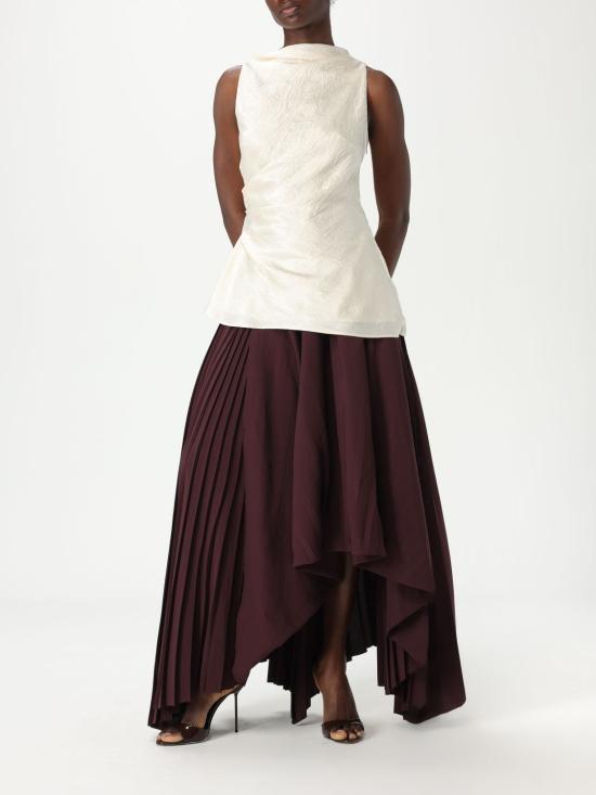 25SS 알렉산더 맥퀸 스커트 813465QEAF2 5006 Burgundy - ALEXANDER MCQUEEN