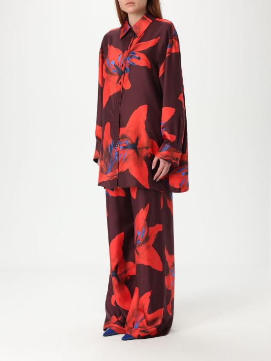 25FW 알렉산더 맥퀸 셔츠 819016QCALY 5131 Burgundy - ALEXANDER MCQUEEN