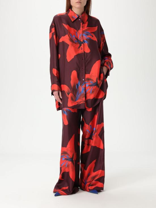 25FW 알렉산더 맥퀸 셔츠 819016QCALY 5131 Burgundy - ALEXANDER MCQUEEN