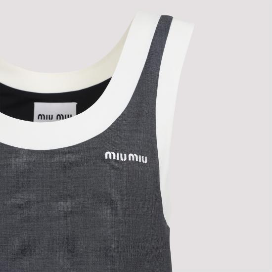 25SS 미우미우 미디 원피스 MF5647SOOO11RF F0480 GREY - MIU MIU