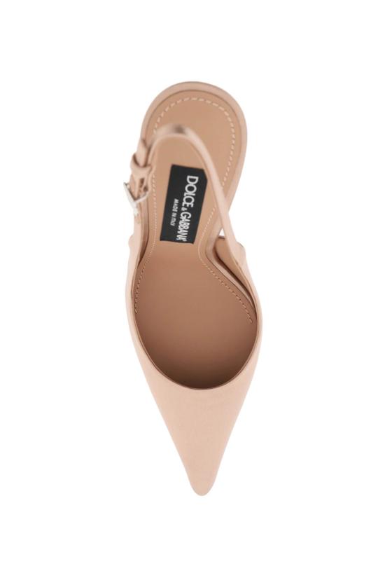  돌체앤가바나 새틴 슬링백 CG0776A7630 8H056 BEIGESCURO - DOLCE & GABBANA