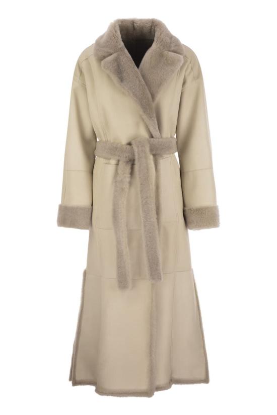 25SS 브루넬로 쿠치넬리 코트 MPMRA9837 C7243 BIANCOINVERNALEPELOCASHA - BRUNELLO CUCINELLI