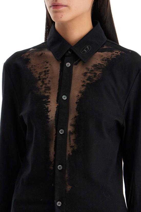 25SS 디젤 긴팔 셔츠 A163930SHAY 9XX BLACK - DIESEL