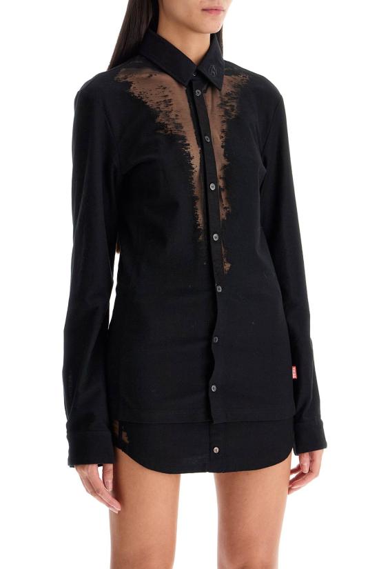 25SS 디젤 긴팔 셔츠 A163930SHAY 9XX BLACK - DIESEL