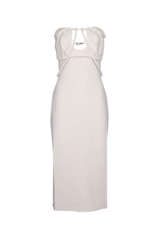  자크뮈스 미디 원피스 231DR0421084 120 WHITE