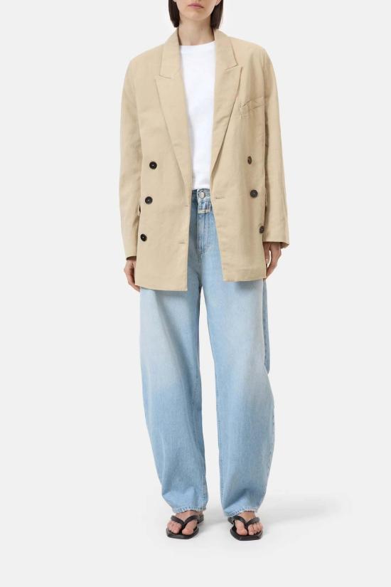  클로즈드 수트 세트 코튼 리넨 블레이저