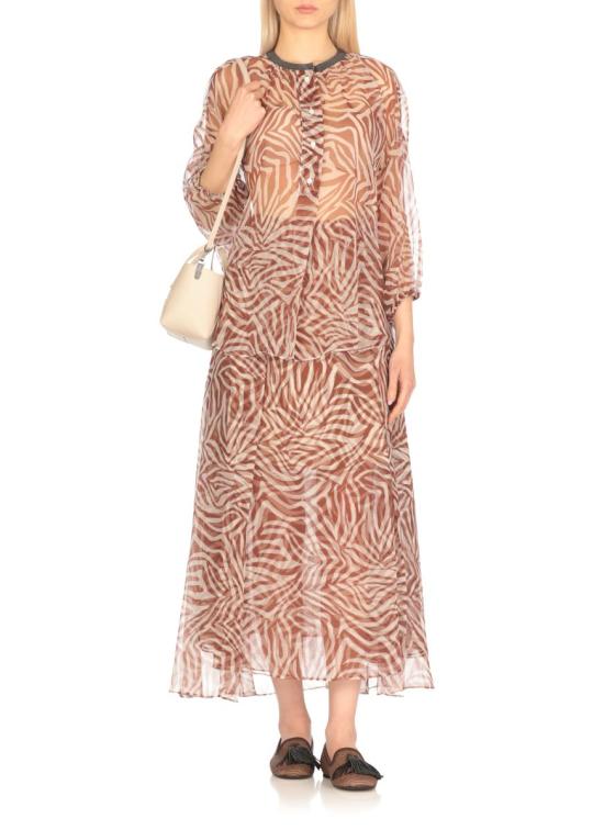 25SS 브루넬로 쿠치넬리 숏 스커트 ML124G3821C005 BROWN - BRUNELLO CUCINELLI