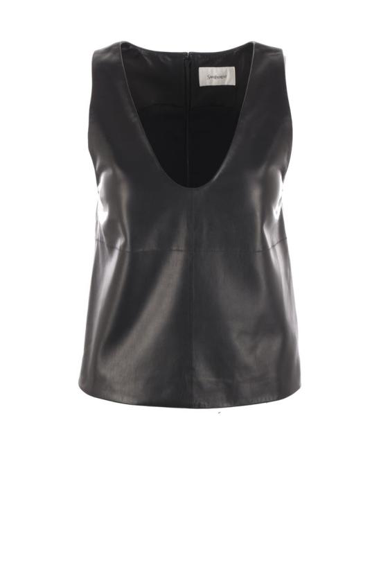 24FW 생로랑 민소매 티셔츠 808997YCRO21000 Black