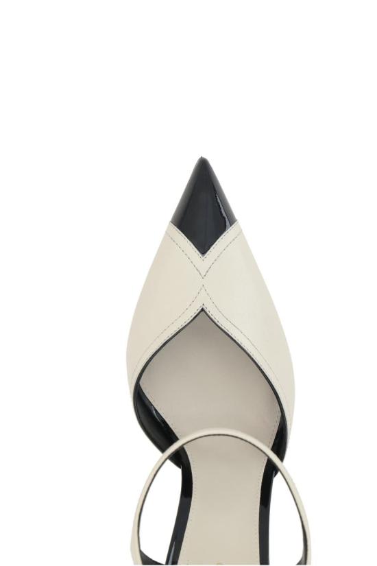 25SS 살바토레 페라가모 힐/펌프스 01J363 001ERULA95MASCARPONENERONERO1C IVORY BLACK - SALVATORE FERRAGAMO