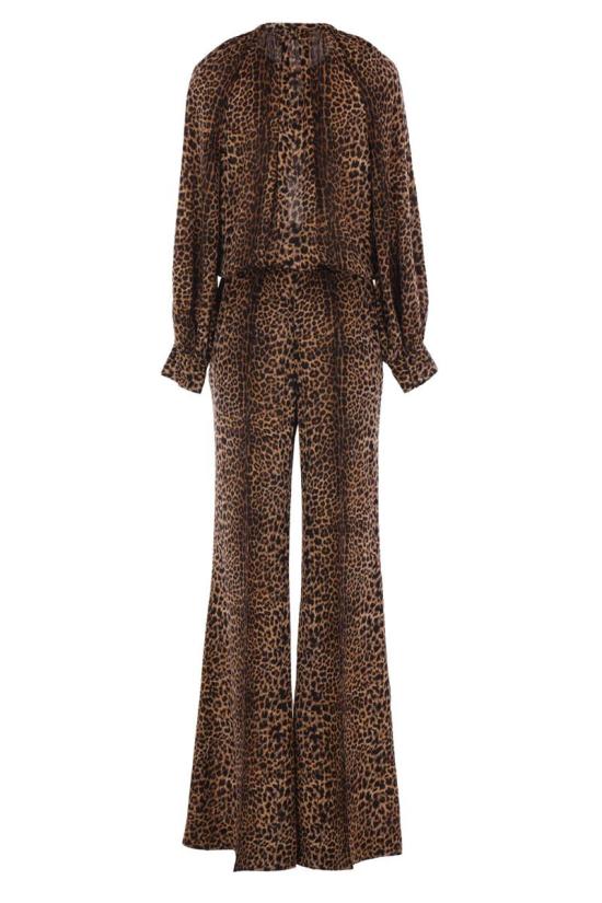 25SS 톰포드 점프수트 TU0287FAP234ZLEOB LEOPARD BROWN BLACK - TOMFORD