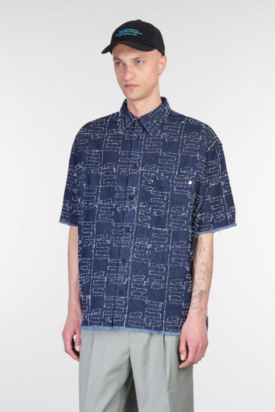 25SS 에뛰드스튜디오 반팔 셔츠 420614 E25MMSHI300 BLUE - ETUDES