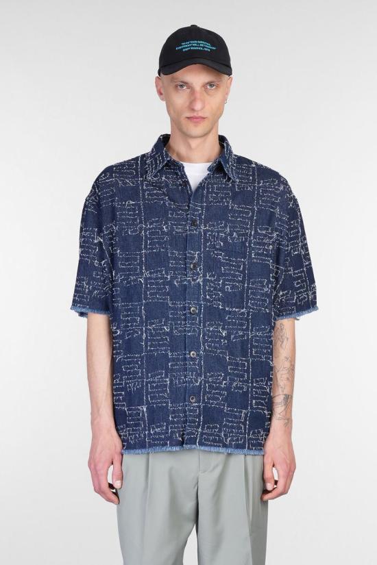 25SS 에뛰드스튜디오 반팔 셔츠 420614 E25MMSHI300 BLUE