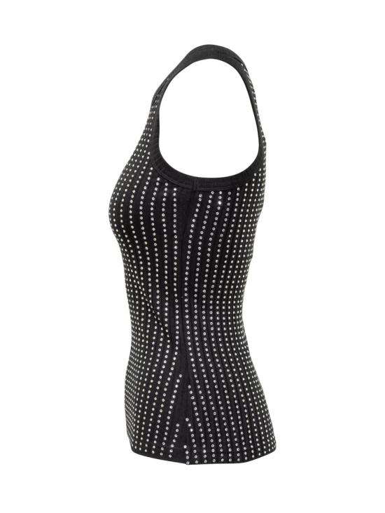 25SS 디 아티코 민소매 티셔츠 250WCN00004JJJ051TR 100 Black - THE ATTICO