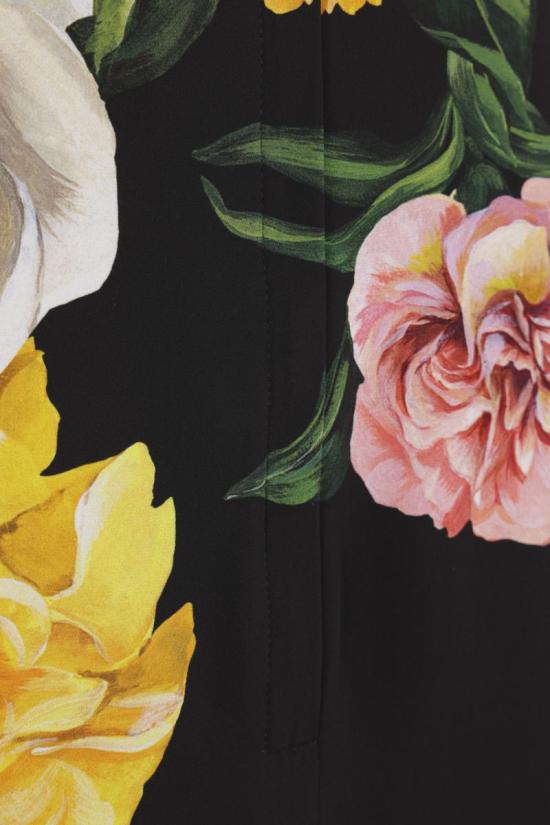 25SS 돌체앤가바나 미디 원피스 F6TMSTFSA7BHN5IY PEONIES ROSE BLACK BACKGROUND - DOLCE & GABBANA
