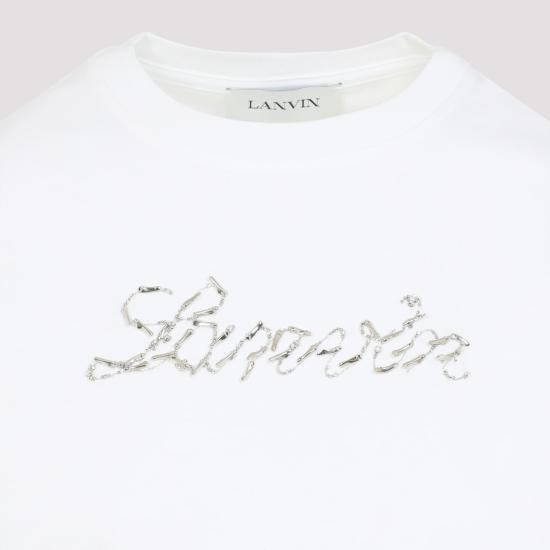 25FW 랑방 반팔 티셔츠 RWTS9030J176P25 01 OPTIC WHITE - LANVIN
