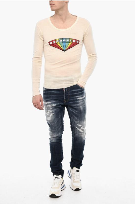  디스퀘어드2 긴팔 티셔츠 S71GD1236 S22620 101 Beige - DSQUARED2