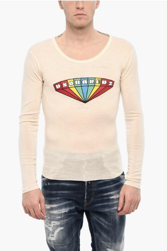  디스퀘어드2 긴팔 티셔츠 S71GD1236 S22620 101 Beige