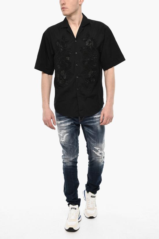  디스퀘어드2 반팔 셔츠 S74DM0736 S36275 900 Black - DSQUARED2