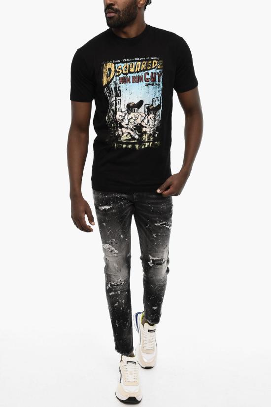  디스퀘어드2 반팔 티셔츠 S74GD1226 S23009 900 Black - DSQUARED2