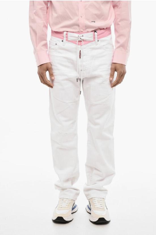  디스퀘어드2 데님 팬츠 S71LB1429 STN833 100 White