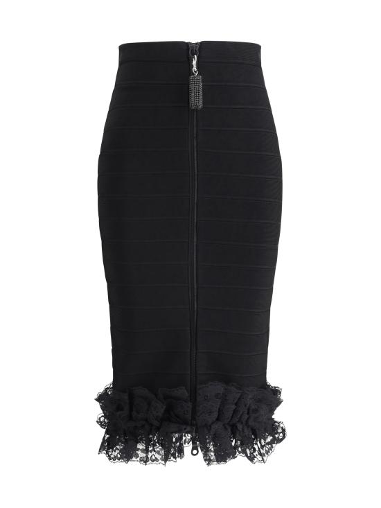 25SS 셀프 포트레이트 스커트 SS25CK003MSKB BLACK - SELF PORTRAIT