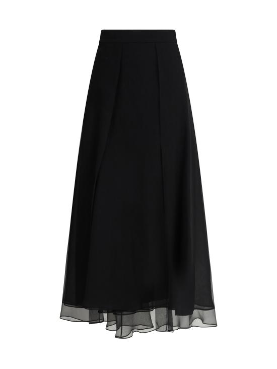 25SS 브루넬로 쿠치넬리 스커트 MF940G3810 C101 BLACK