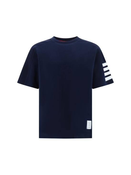 26SS 톰브라운 코튼 4바 숏 슬리브 티 MJS246A07323 415 BLUE