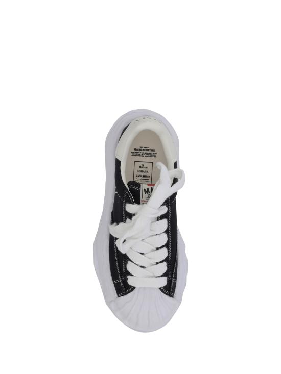 26SS 메종 미하라 야스히로 블레이키 OG 솔 캔버스 로우탑 스니커즈 A08FW735 BLACK - MAISON MIHARA YASUHIRO