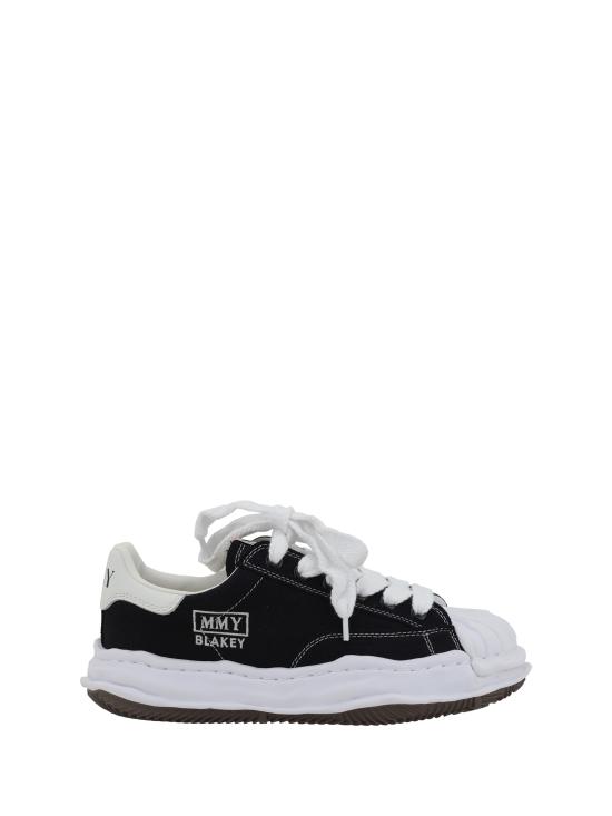 26SS 메종 미하라 야스히로 블레이키 OG 솔 캔버스 로우탑 스니커즈 A08FW735 BLACK