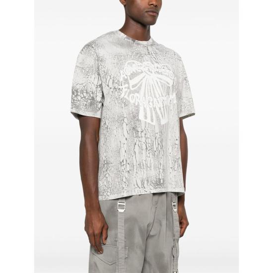 25SS 아크네 스튜디오 반팔 티셔츠 CL0298 BLACK GREY WHITE - ACNE STUDIOS